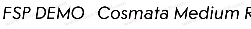 FSP DEMO   Cosmata Medium Regular字体转换